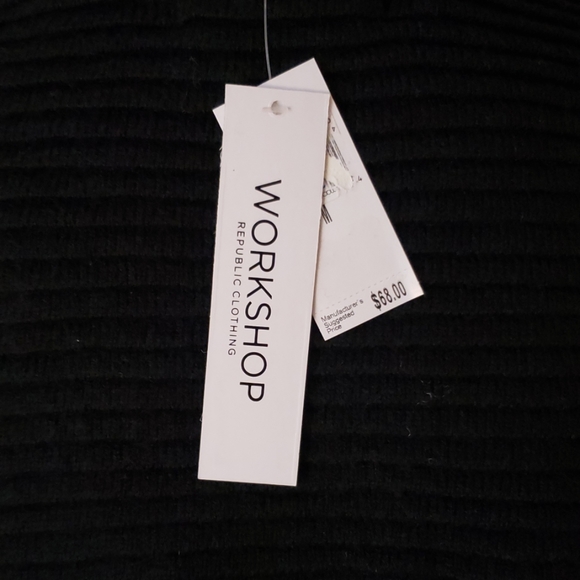 Workshop republic clothing black ribbed sweater M - Picture 5 of 7